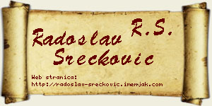 Radoslav Srećković vizit kartica